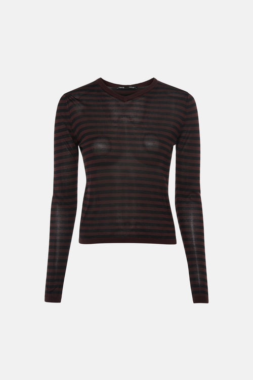 Pull col V - multicolore