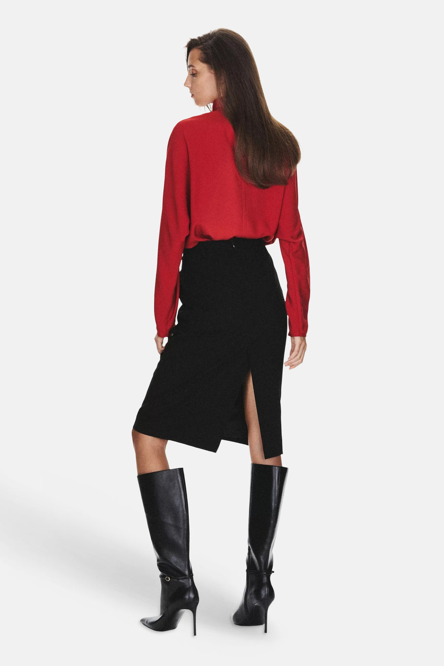 Blouse met lange mouwen - rood