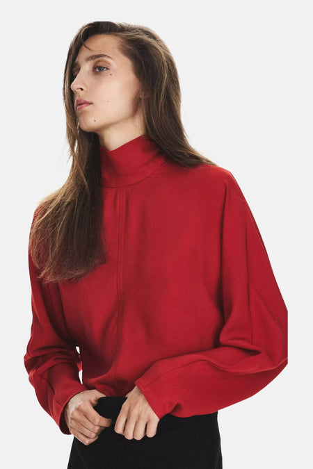 Blouse met lange mouwen - rood