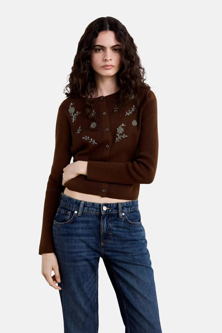 Cardigan brun - MANGO