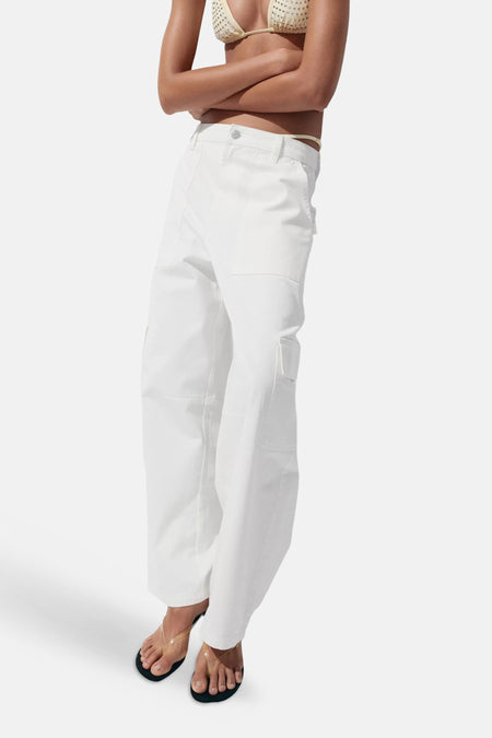 Jean droit white denim - MANGO