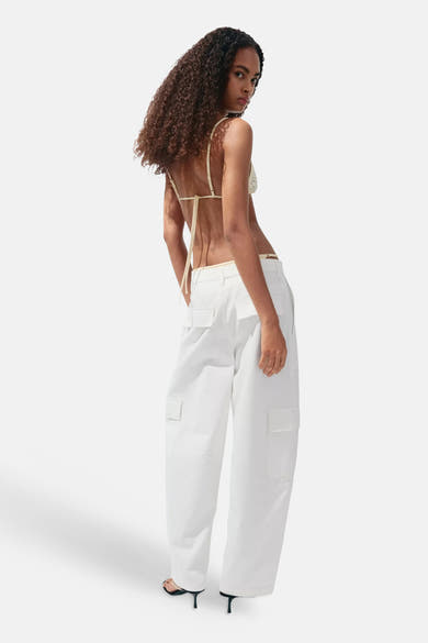 Jeans straight white denim - MANGO