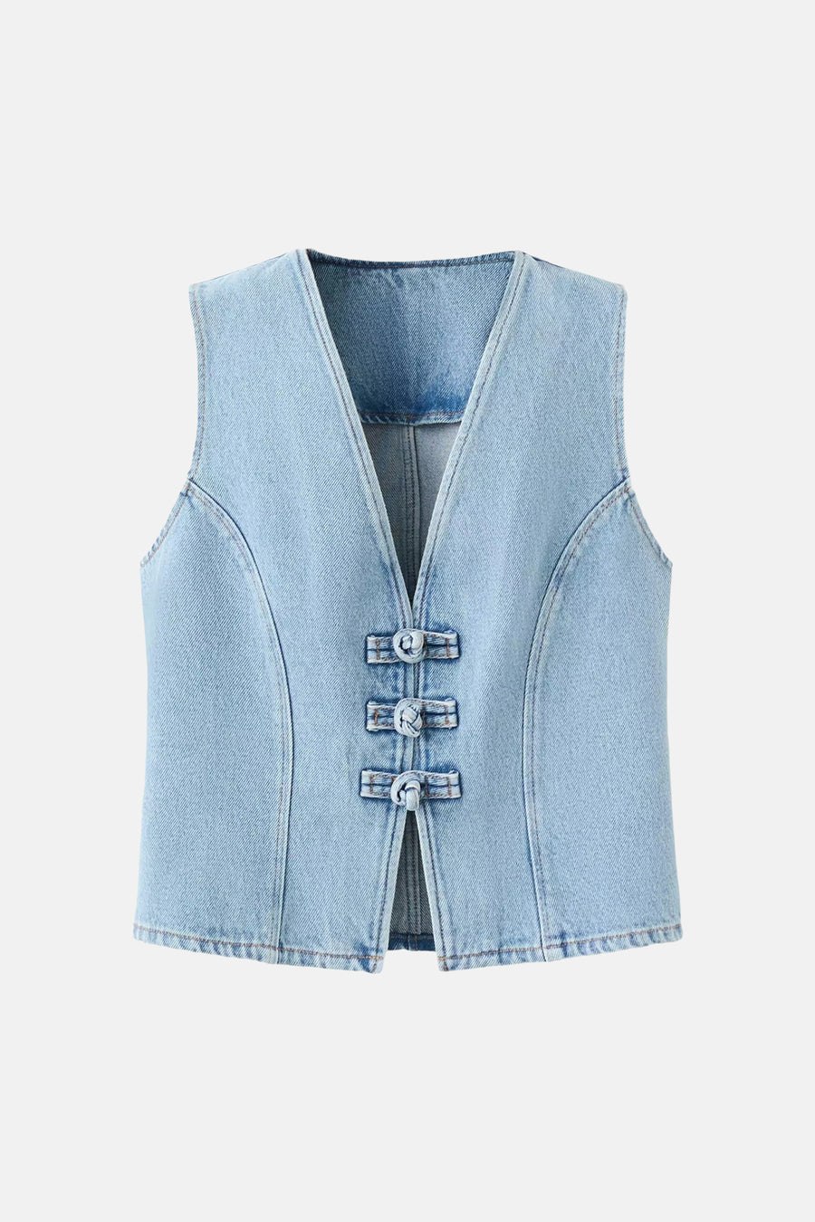 Waistcoat - Light blue denim