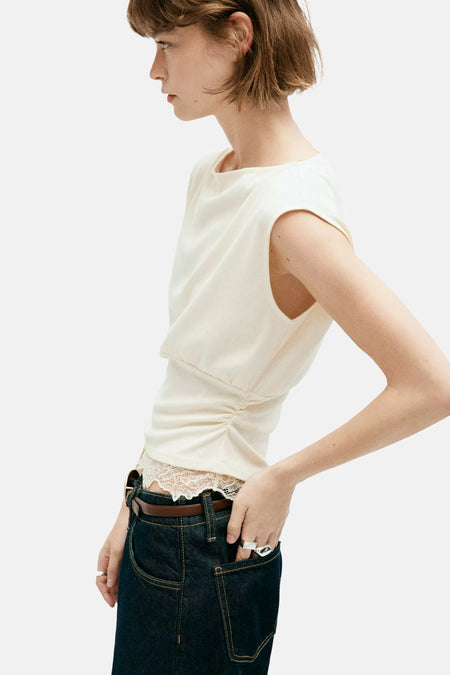 Top (zonder mouwen) beige - MANGO
