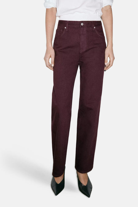 Dames sb seizoensbroek 5pocket bordeaux - MANGO
