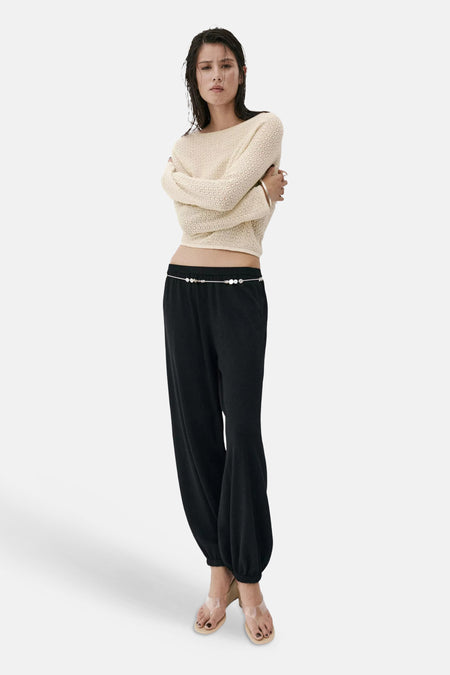 Pull col rond doré - MANGO