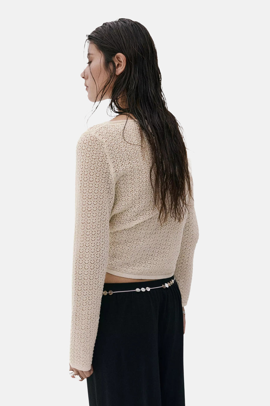 Pull col O - doré