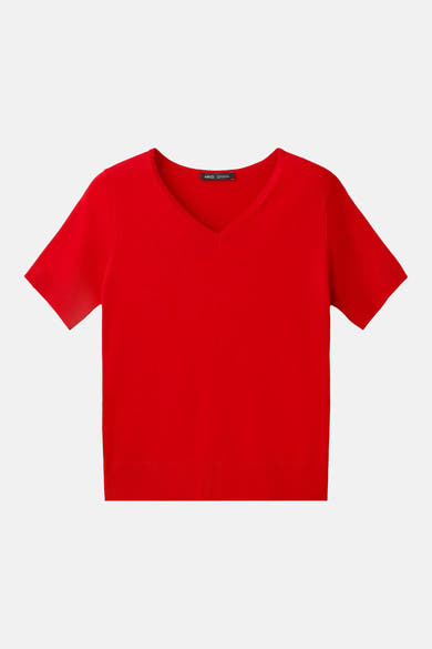 Pull korte mouw - rood