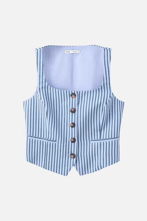 Blouse sans manches - Bleu