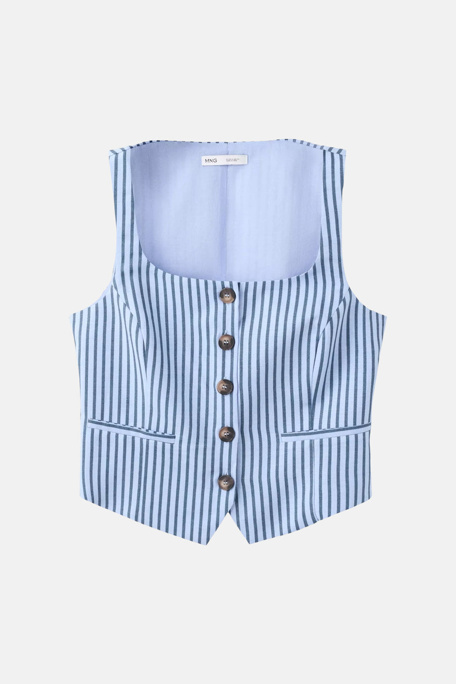 Blouse zonder mouwen - Blauw