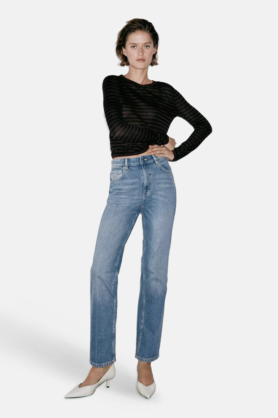 SOPHIA - mid blue denim