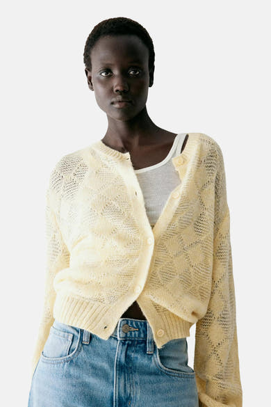 Cardigan - jaune