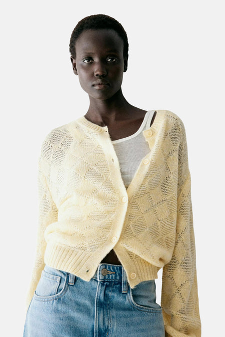 Cardigan - geel