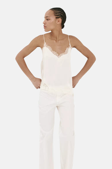 Blouse (zonder mouwen) ecru - MANGO