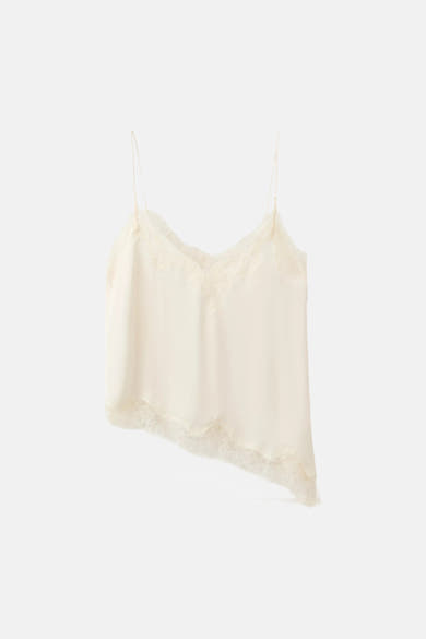 Blouse (zonder mouwen) ecru - MANGO