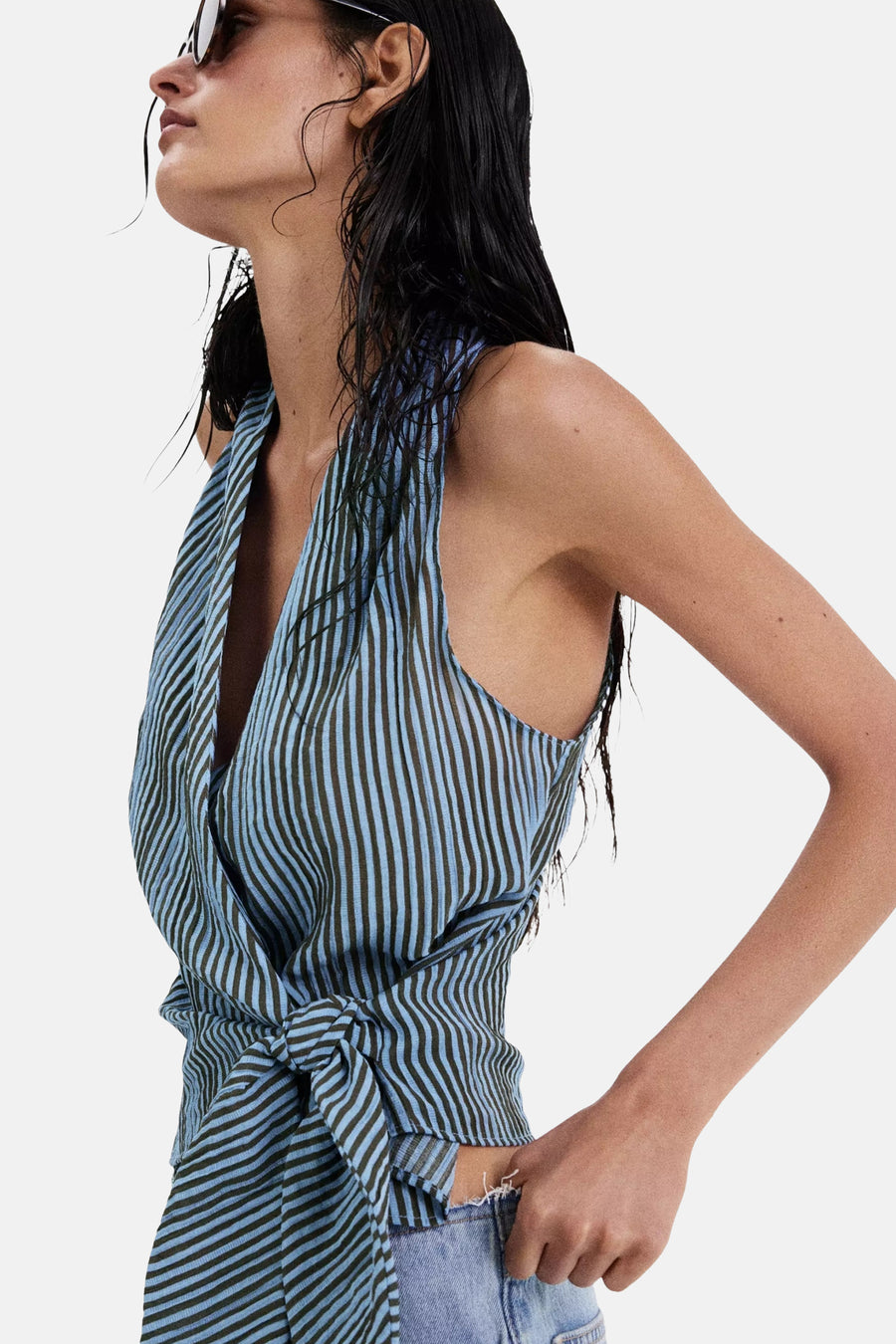 Blouse zonder mouwen - multicolor