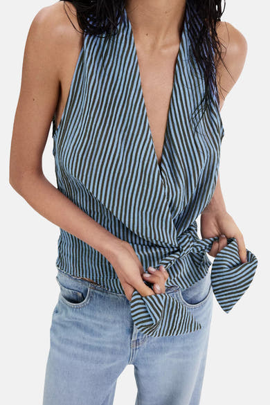Blouse zonder mouwen - multicolor
