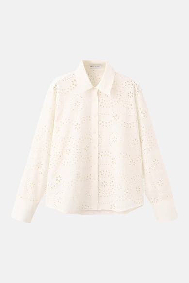 Blouse (lange mouwen) ecru - MANGO