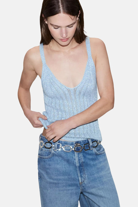 Top - blauw