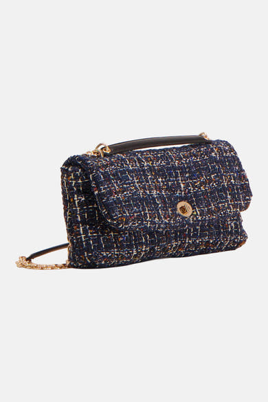 Sac à bandoulière multicolore MANGO avec poignée supérieure et chaîne dorée