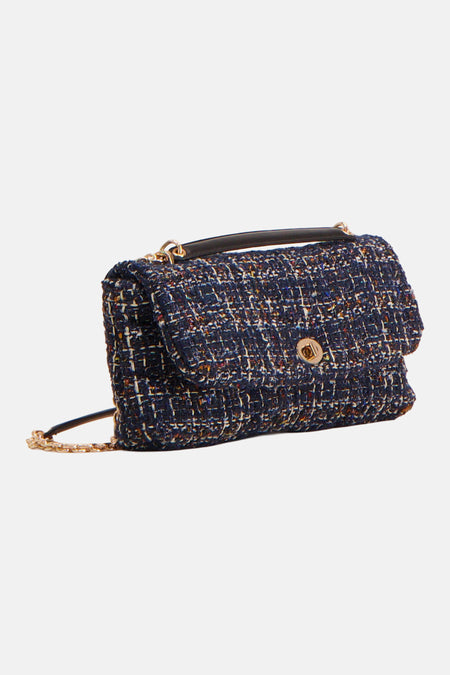Sac à bandoulière multicolore MANGO avec poignée supérieure et chaîne dorée