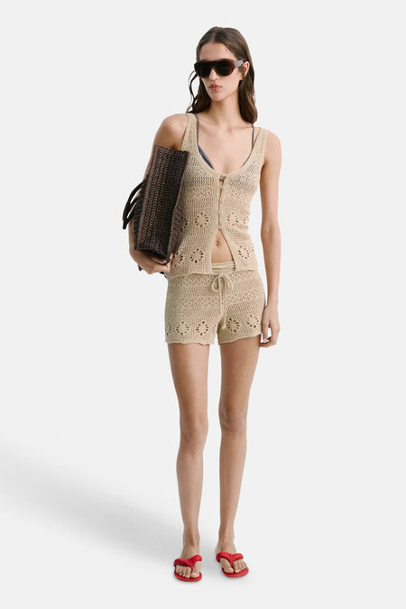 Gilet zonder mouwen - beige