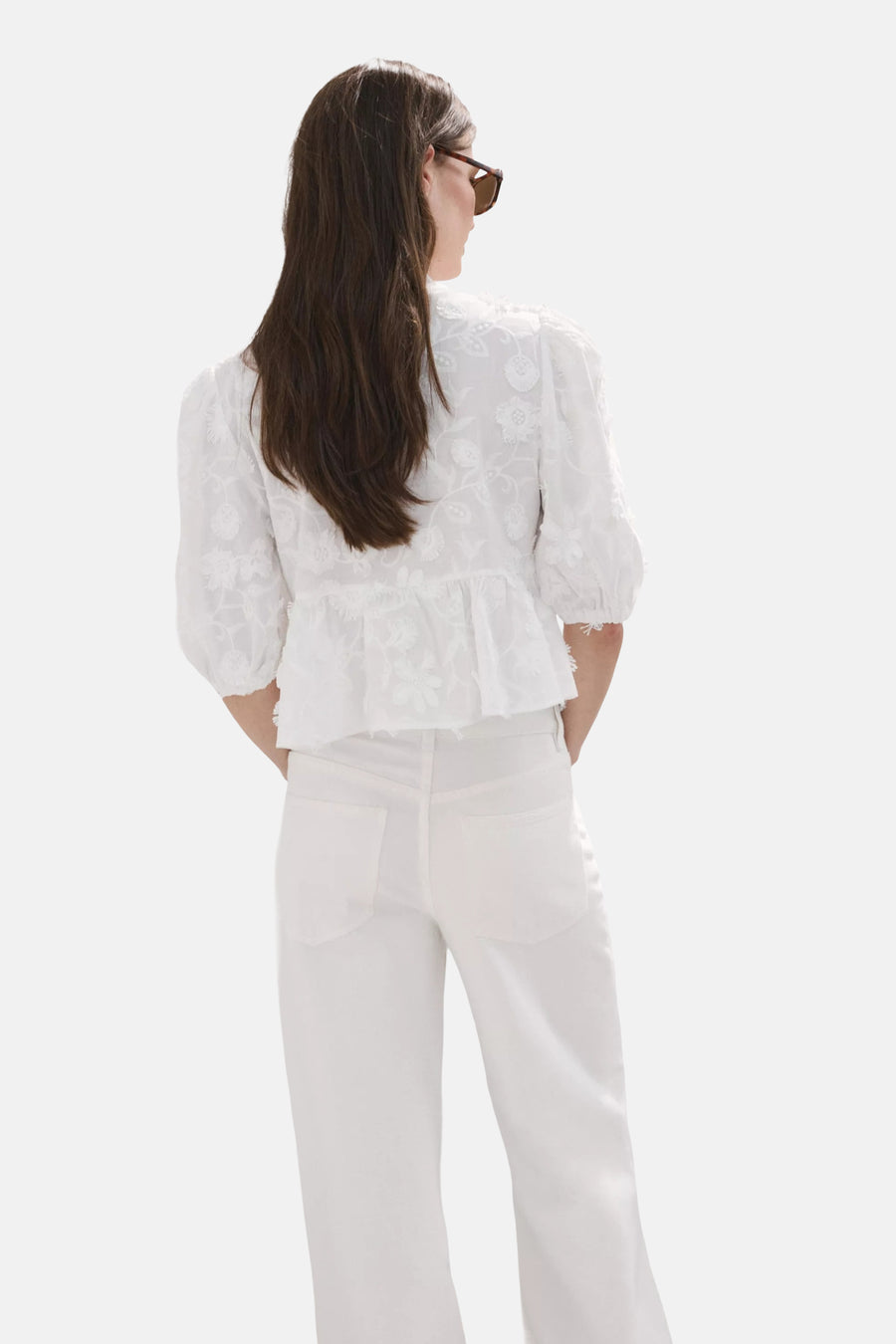 Blouse à manches courtes - blanc