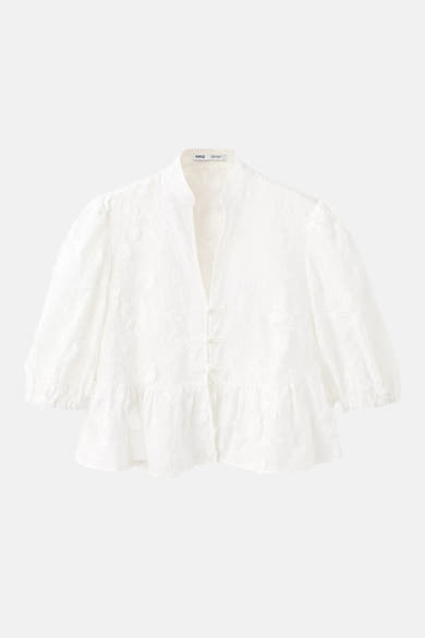 Blouse à manches courtes - blanc