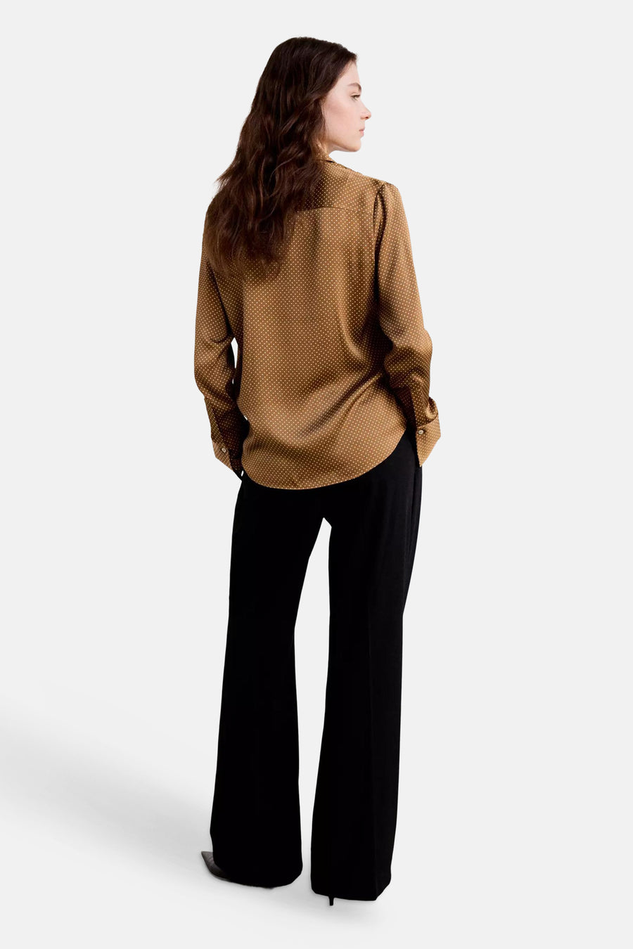 Blouse à manches longues - Brun