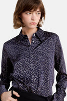 Blouse à manches longues - Bleu