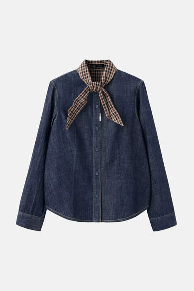 Blouse met lange mouwen - denim