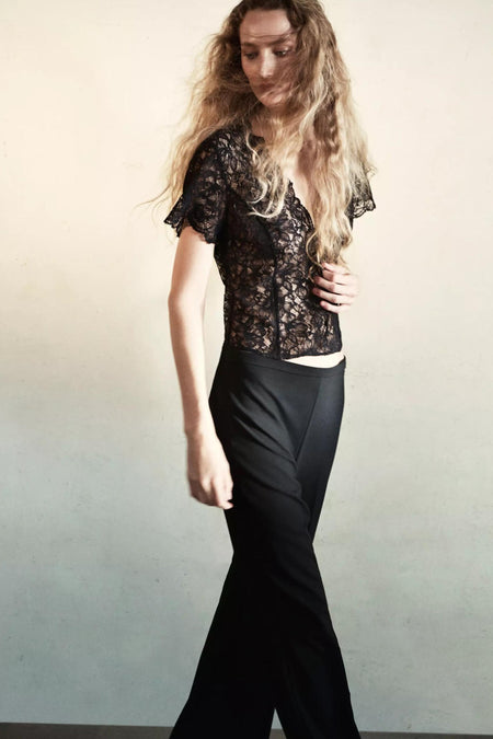 Blouse à manches courtes - noir