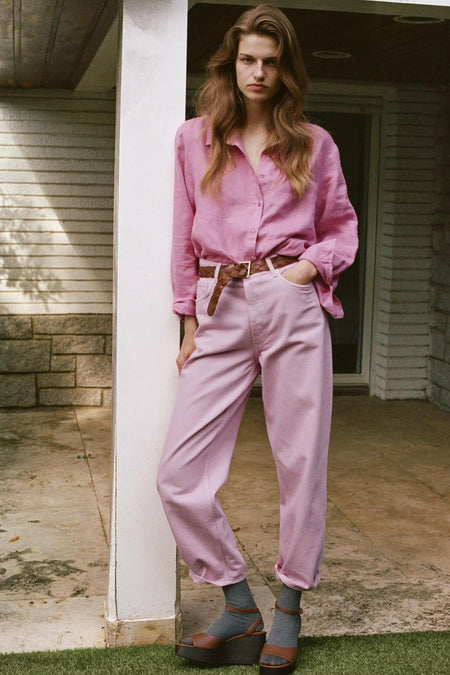 Chemise à manches longues - rose