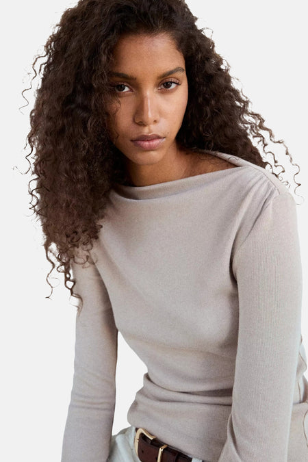 T-shirt à manches longues - beige