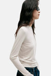 T-shirt met lange mouwen - beige