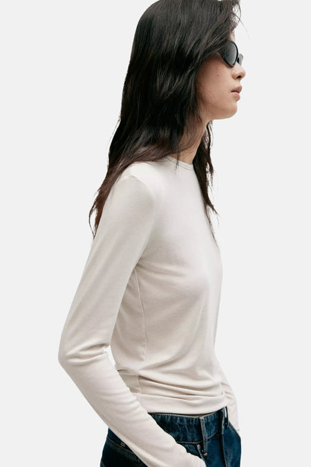 T-shirt met lange mouwen - beige