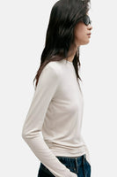 T-shirt met lange mouwen - beige