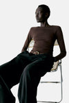 T-shirt met lange mouwen - bruin