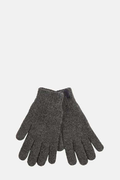 Gants gris en laine par BARTS, présentant une texture douce et un design classique.