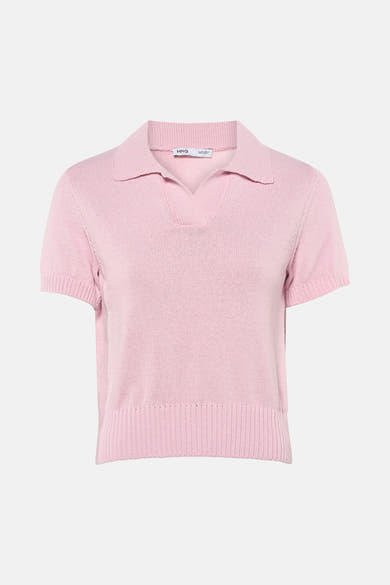 Pull met korte mouwen - roze