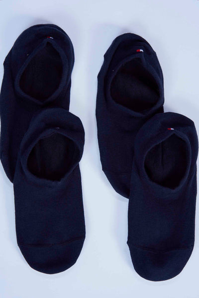 Tommy Jeans marineblauwe sokken, set van twee paar korte onzichtbare sokken.