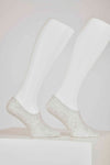 Chaussettes grises de TOMMY JEANS, portées sur des mannequins de pieds, en style invisible.