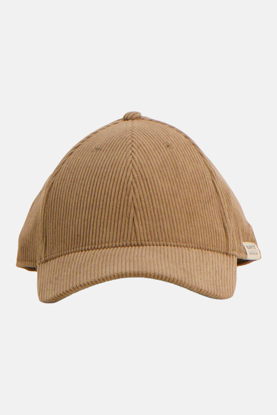 Casquette beige côtelée BARTS avec visière courbe et étiquette latérale