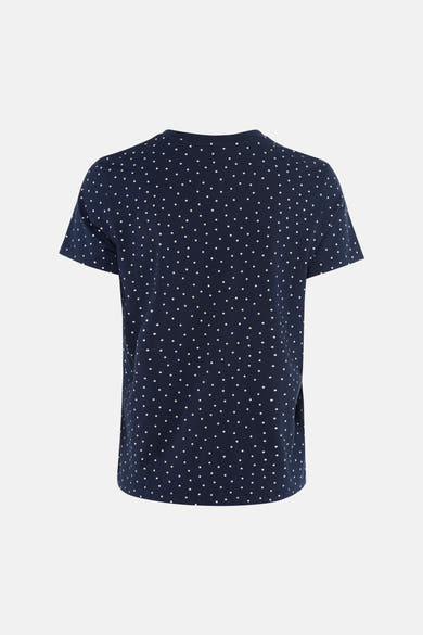 T-shirt bleu à pois blancs de Levi's® vu de dos, coupe classique, manches courtes