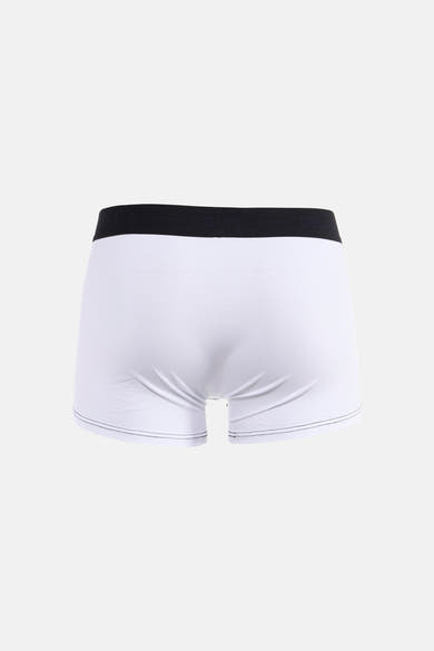 Boxer blanc de DELAHAYE avec ceinture élastique noire, vue de dos.
