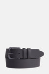Ceinture noire de Petrol Industries, avec boucle en métal argenté et passant assorti.