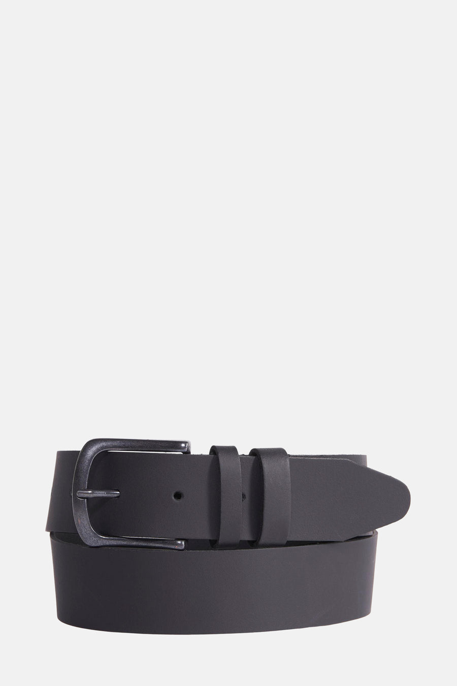Ceinture noire de Petrol Industries, avec boucle en métal argenté et passant assorti.