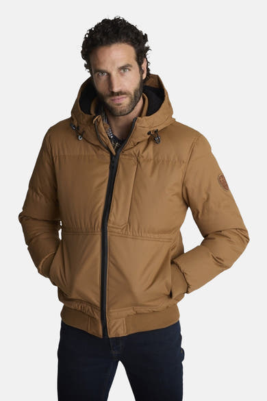 Heren tops jas gewatteerd brun - DELAHAYE