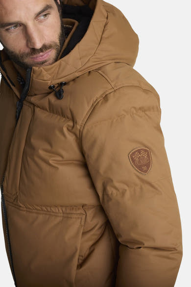 Heren tops jas gewatteerd brun - DELAHAYE