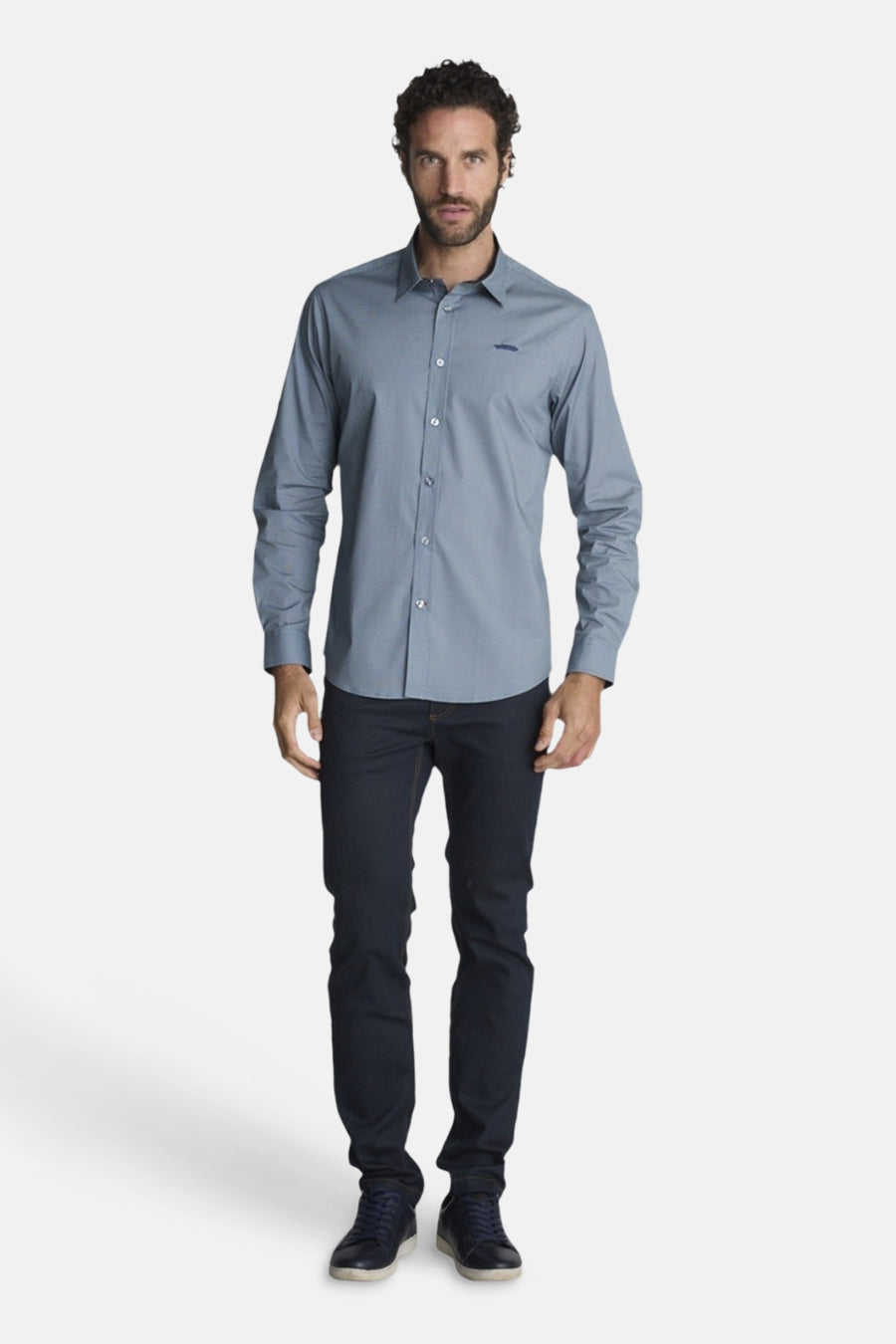Chemise (manches longues) gris - DELAHAYE